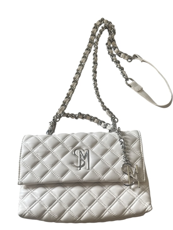 Steve Madden Handbags - STEVE MADDEN “SM” Logo Ivory White Quilted Crossbody Shoulder Purse